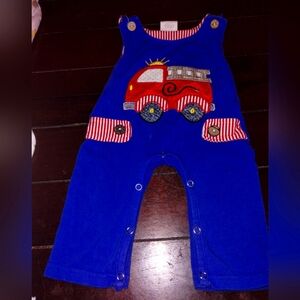 Baby sz 3 month Firetruck overalls.